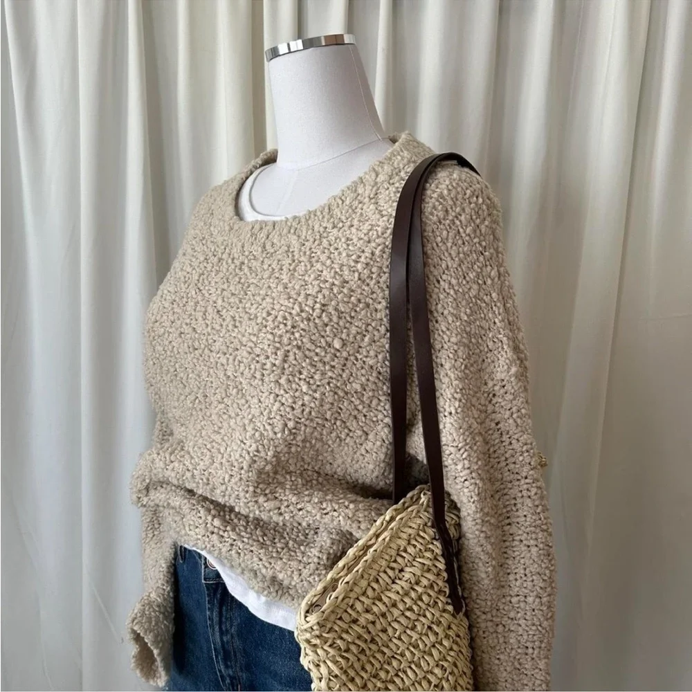 Wool Blend Eileen Fisher Knit Fur Box-Top size Medium. - Picture 3 of 11